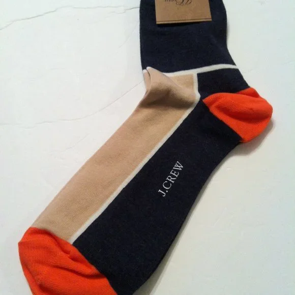 J.CREW MENS NEW COTTON BLEND MID CREW DRESS SOCKS ONE SIZE